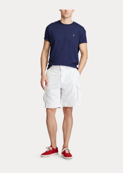 Pantalones Cortos Polo Ralph Lauren Hombre Blancos - Relaxed Fit Cargo - QLFXG0817